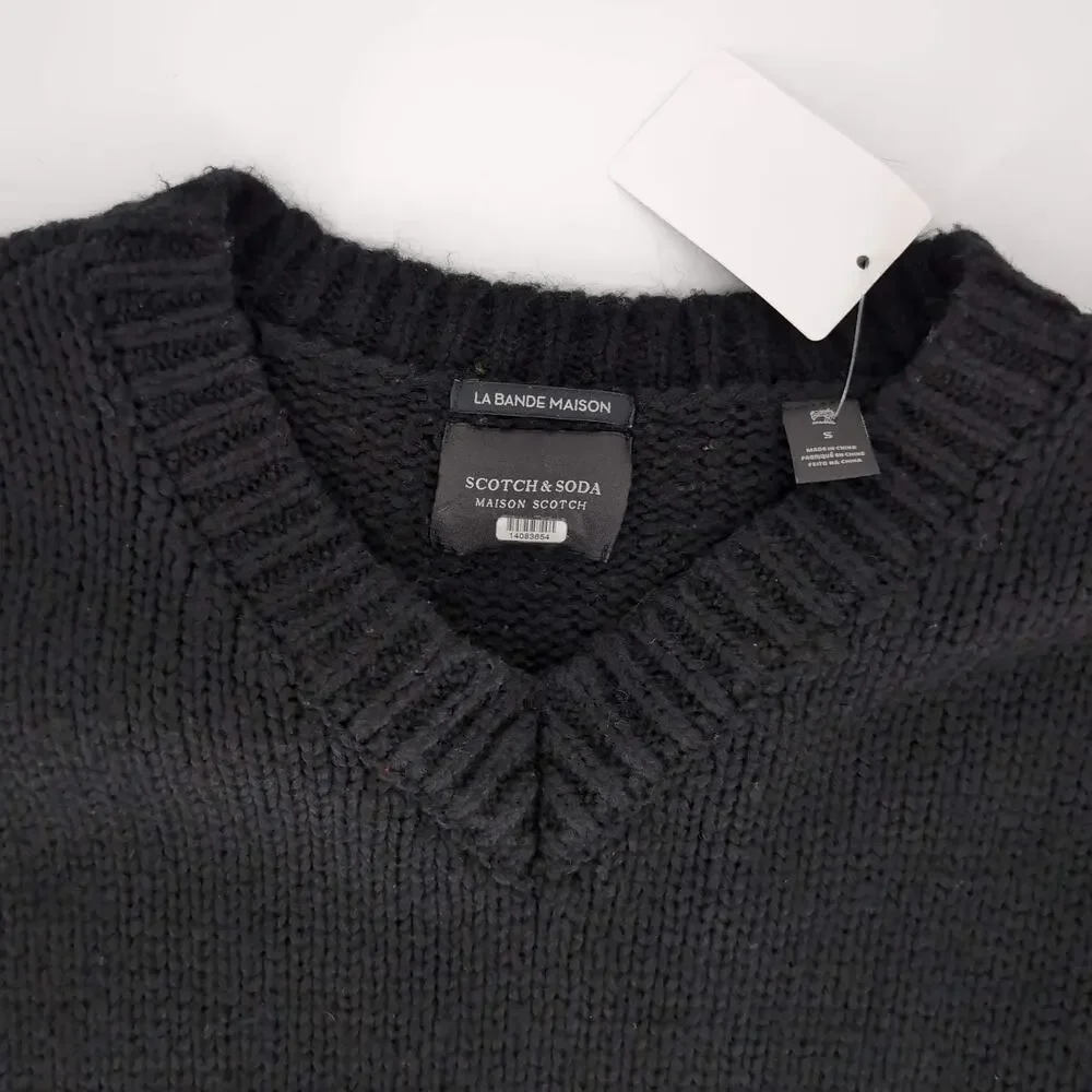 Scotch & Soda La Bande Maison Black Purple Fair Isle Wool Blend Sweater - Size S - Picture 4 of 14